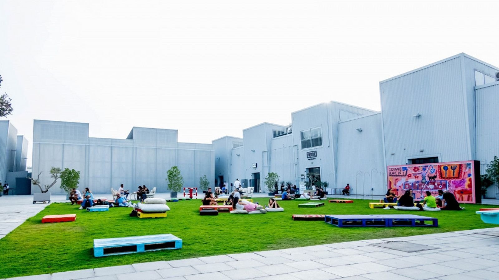 Outdoor courtyard at Alserkal Avenue