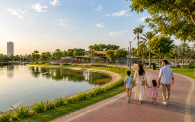 Illustrative image of Al Quoz Pond Park walkway